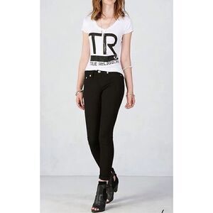 True religion Halle mid rise super skinny black jeans 27(4)